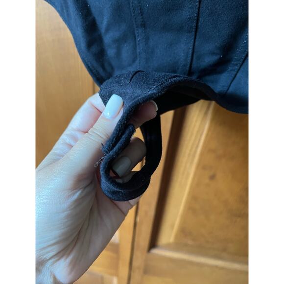 Abercrombie & Fitch Women's Square Neck Tank Bodysuit Sleeveless Black Size M - Picture 5 of 9